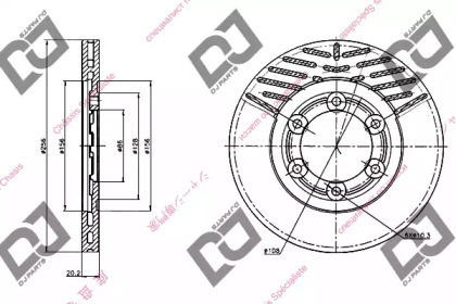 Тормозной диск DJ PARTS BD1257